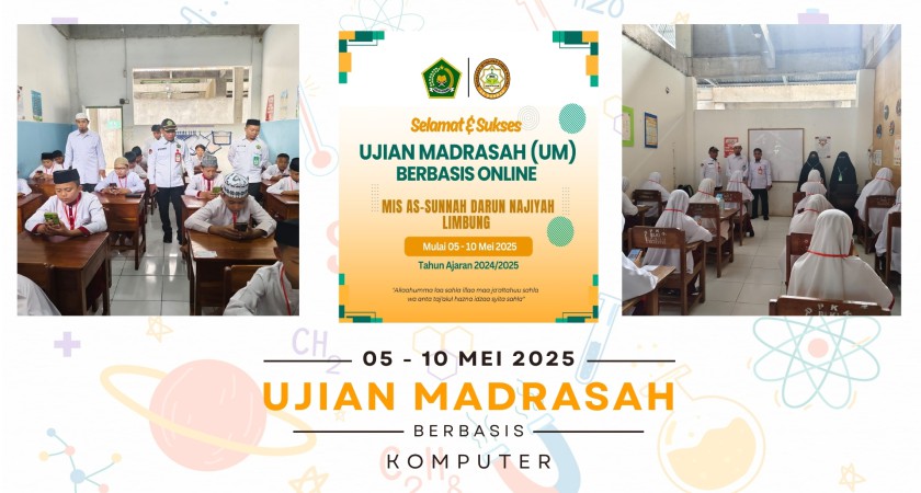 Pertama Kalinya, MIS As-Sunnah Darun Najiyah Limbung Gelar Ujian Madrasah Berbasis Online